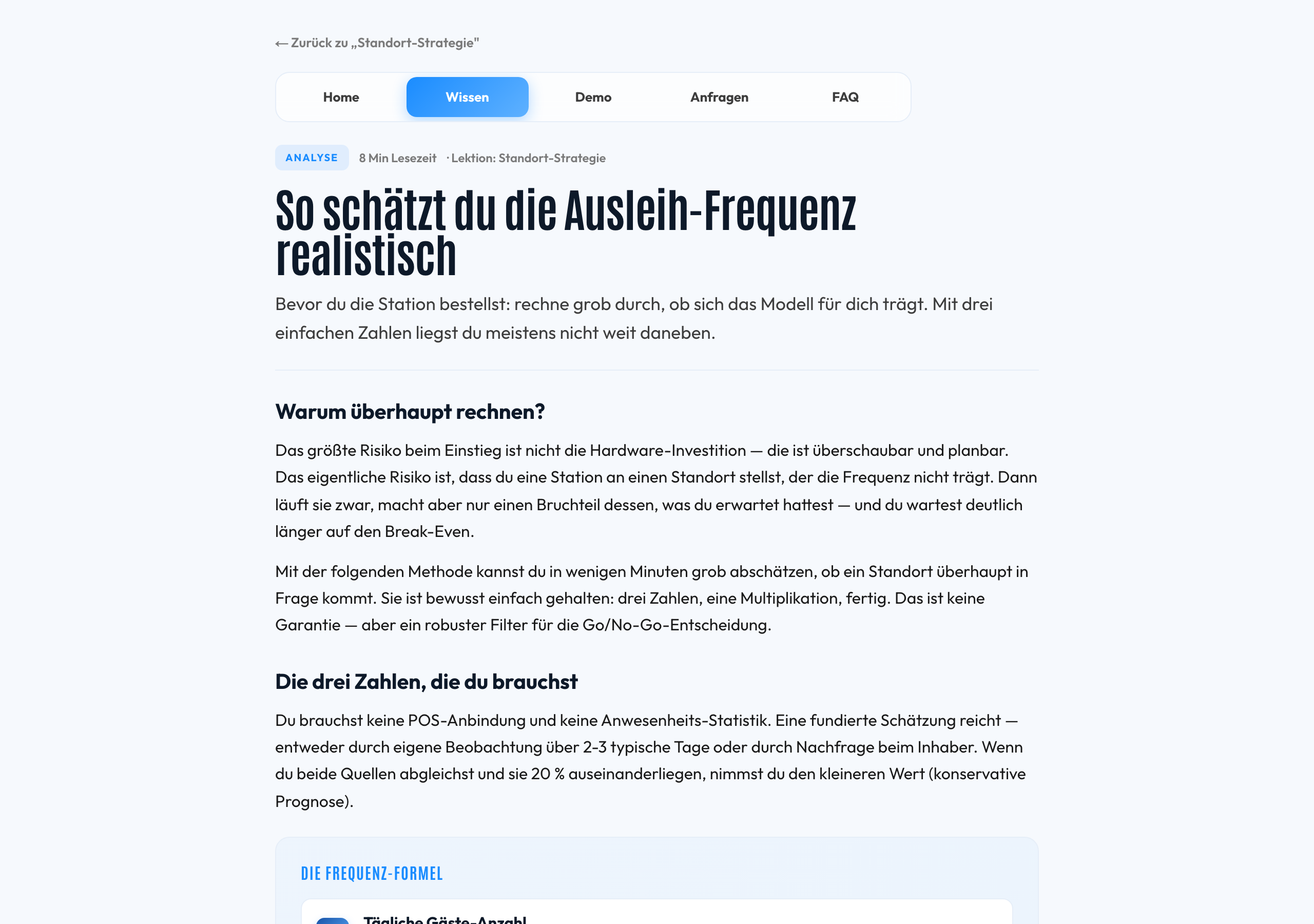 Artikel mit Grafiken und Rechenbeispielen