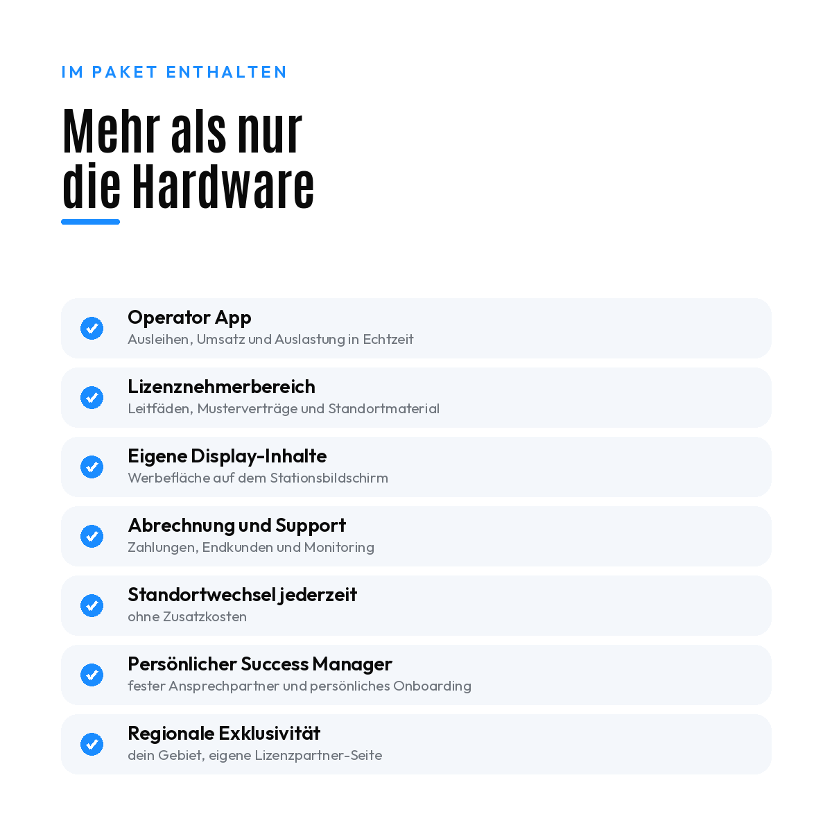 Enthaltene Leistungen im Network-Paket